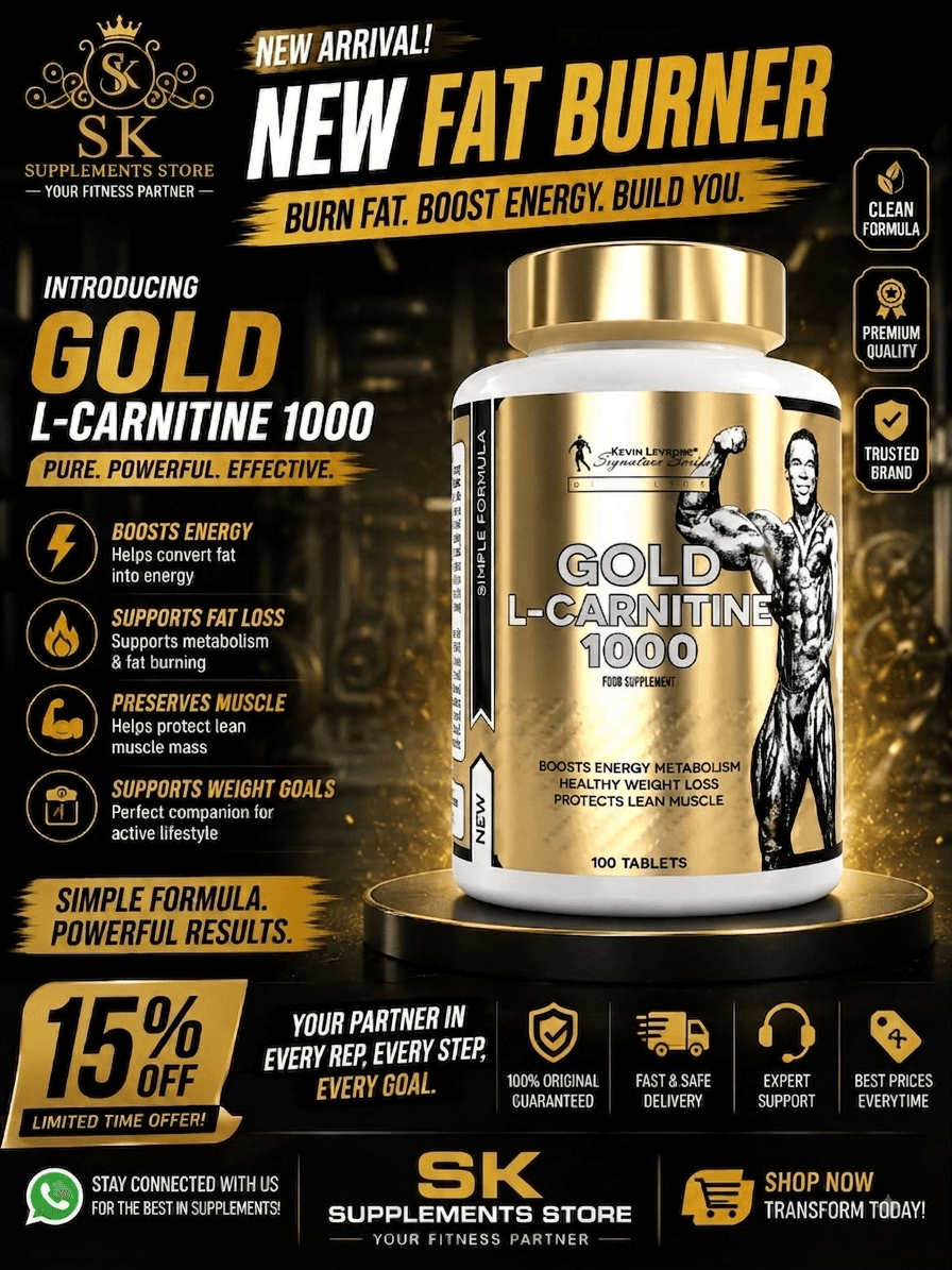 Gold L-Carnitine 1000 (100 Tablets) | Ultimate Fat Burner & Energy Booster